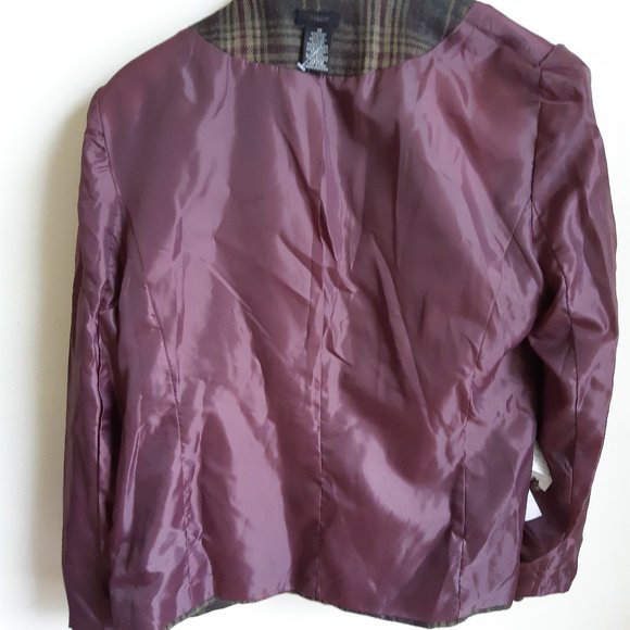 Haggar Tartan Blazer Women's Size 10 With Shoulder Pads - Picture 14 of 16